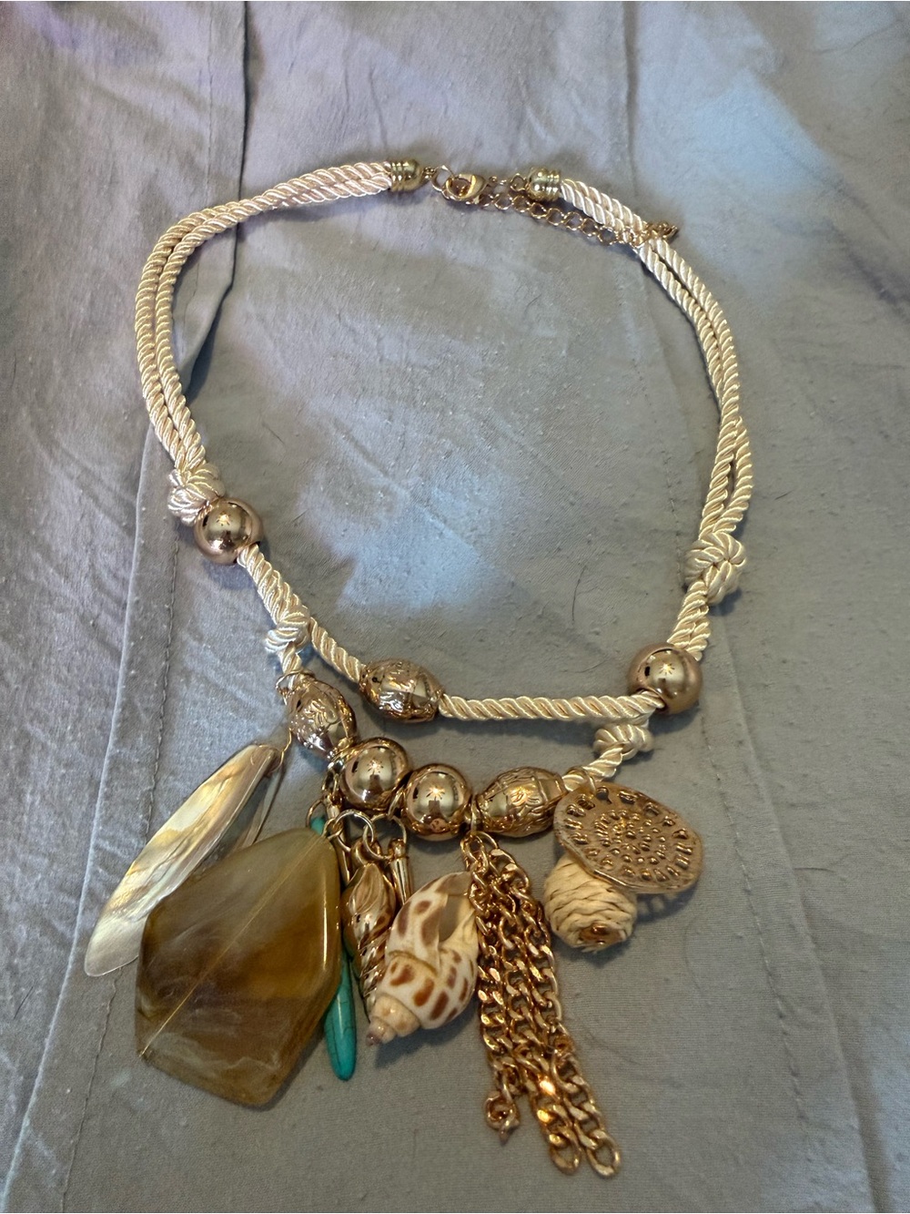 Gold-Tone Coastal Charm Statement Necklace - Women Jewelry